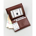 Duży, brązowy portfel męski ze skóry ekologicznej - 4U Cavaldi