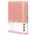 Notes w formacie A5 w różowym kolorze zadrukowany w linie - Peterson
