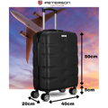 Čierny kabínový kufor Peterson 40 l s číselným zámkom