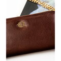 Portfel-piórnik damski wykonany ze skóry ekologicznej w brązowym kolorze - Rovicky