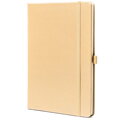 Beżowy notes w formacie A5 zadrukowany w linie - Peterson