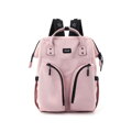 Ružový ruksak typu mommy bag s viacerými praktickými vreckami - Himawari