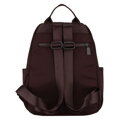 Bordowy plecak damski wykonany z poliestru, zawieszony na regulowanych szelkach - Peterson