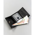 Mały, cienki portfel męski ze skóry naturalnej w czarnym kolorze - 4U Cavaldi