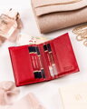 Dámska kožená peňaženka Peterson s priestorom na 12 kariet, červená