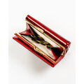 Portfel damski z lakierowanej skóry naturalnej w czerwonym kolorze - Peterson