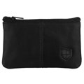 Elegantná pánska crossbody taška z pravej kože v čiernej farbe so zapínaním na zips Peterson