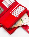 Červená dámska kožená peňaženka Rovicky s RFID ochranou