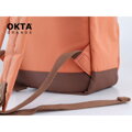 Oranžovo-hnedý mestský ruksak so zapínaním na zips - Himawari