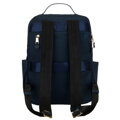 Nylonowy plecak damski w granatowym kolorze z uchwytem do mocowania na walizce - Peterson