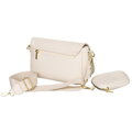 Štýlová béžová crossbody kabelka s peňaženkou - Rovicky