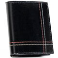 Skórzany, pionowy portfel męski w czarnym kolorze z systemem RFID bez zapięcia - Always Wild