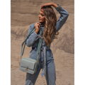 Módna zelená dámska crossbody kabelka z ekokože