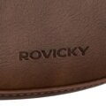 Torebka-bagietka damska ze skóry ekologicznej w brązowym kolorze zamykana suwakiem - Rovicky