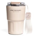 Kubek termiczny ze stali nierdzewnej w beżowym kolorze z podwójnymi ściankami - Peterson