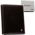 Hnedá kompaktná pánska peňaženka s RFID - Rovicky