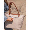 Dámska shopper kabelka z polyesteru Peterson, béžová cd29585