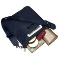 Tmavomodrá crossbody kabelka Peterson so širokým popruhom