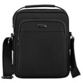 Mała listonoszka męska czarna z poliestru miejska lekka saszetka na ramię - Peterson
