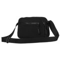 Dámska crossbody listová kabelka v čiernej farbe z odolného polyesteru – Peterson