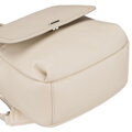 Miejski plecak damski ze skóry ekologicznej w jasnobeżowym kolorze - Rovicky