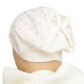Ciepła czapka damska beanie z kryształkami - Peterson
