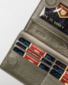Veľká sivá dámska kožená peňaženka Peterson na zips
