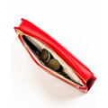 Czerwony portfel damski ze skóry ekologicznej zamykany zatrzaskiem - Peterson