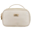Praktyczna kosmetyczka ze skóry ekologicznej w jasnobeżowym kolorze - Rovicky
