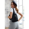 Czarna saszetka damska crossbody plecaczek na jedno ramię eko skóra Peterson