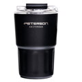 Czarny kubek termiczny ze stali nierdzewnej z podwójnymi ściankami - Peterson