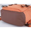 Oranžovo-hnedý mestský ruksak so zapínaním na zips - Himawari