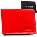 Cienkie, czerwone etui na karty ze skóry naturalnej - 4U Cavaldi