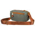 Dámska crossbody kabelka z nylonu v zeleno-hnedej farbe na nastaviteľnom popruhu – Peterson