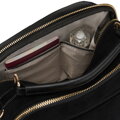 Dámska crossbody kabelka z ekokože s dvoma komorami Peterson, čierna cd31367