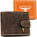 Portfel z naturalnej skóry męski na zatrzask - Buffalo Wild