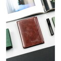 Brązowe etui na karty ze skóry ekologicznej - 4U Cavaldi