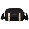 Čierna nylonová crossbody kabelka s nastaviteľným popruhom - Peterson