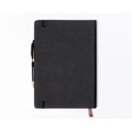 Czarny notes w formacie B5 zadrukowany w linie - Peterson