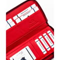 Duży portfel damski na suwak czerwony lakierowany ze skóry naturalnej i ekologicznej  RFID STOP - Rovicky