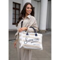 Dámska shopper kabelka z textilu Peterson, béžová cd31340