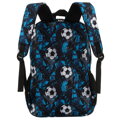 Szkolny tornister z poliestru pokryty wzorem w piłkę nożną - Peterson