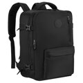 Čierny cestovný batoh Peterson s rozšírením z 18 na 24 litrov