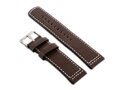 Kožený remienok W40 - brown/white - 24mm