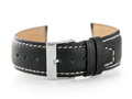 Kožený remienok W26 - PREMIUM - black/white- 22mm