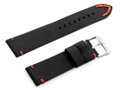 Kožený remienok W93 - black/red 22mm