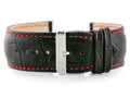 Kožený remienok W64 black/red 24mm