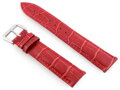 Kožený remienok W64 - red - 22mm