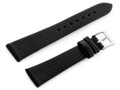 Kožený remienok W107 - black/silver 14mm