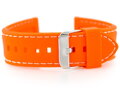 Gumový remienok na hodinky U20 - orange 22mm